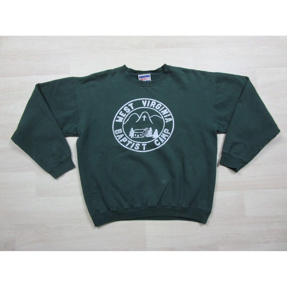Vintage 90s West Virginia Baptist Camp Crewneck Sweatshirt (M) Church Christian